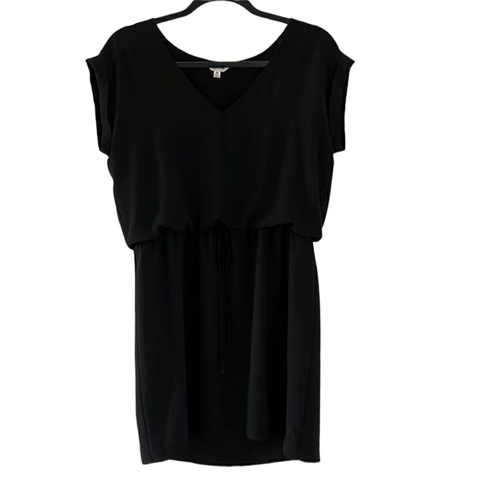 STYLE Loft Midi Cap Sleeve Dress in Black